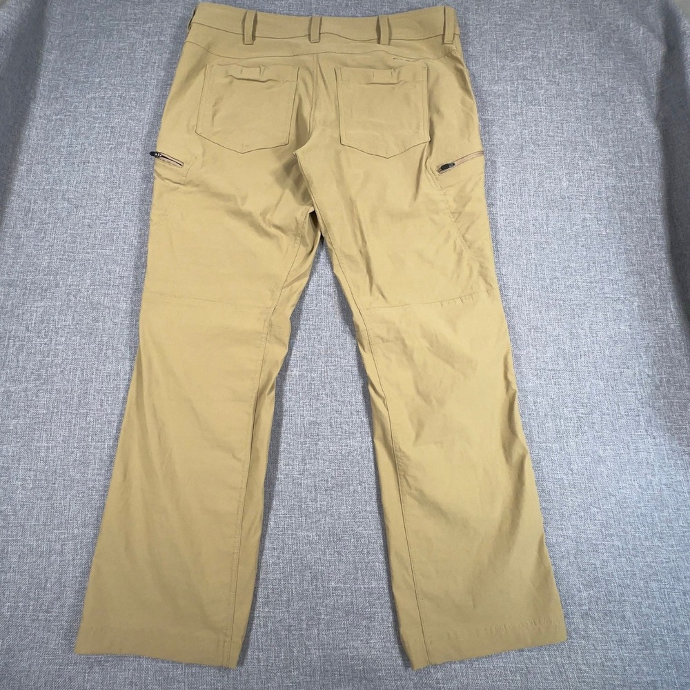 Eddie Bauer Guide Pro Pants Mens 38x32 (Fits as 38x31) Tan Stretch Hiking Travel - Picture 2 of 12